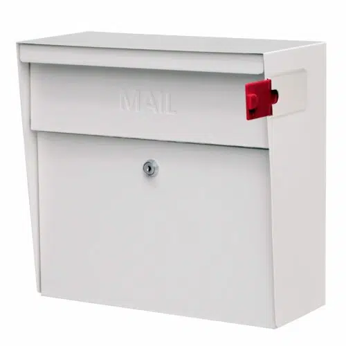 Secure locking wall-mounted mailbox
