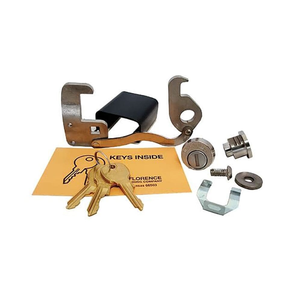 Lock components with keys and instructions