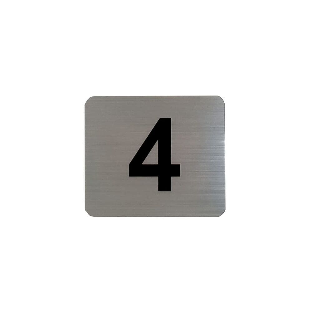 Square sign with number four