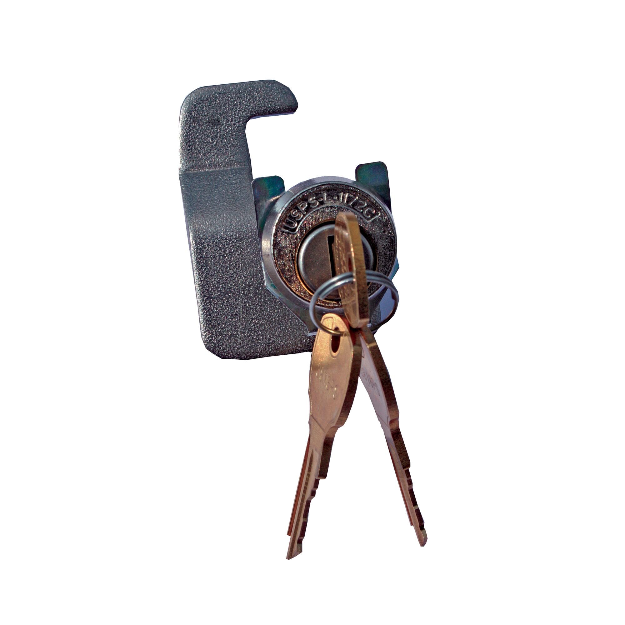 Padlock with keys inserted