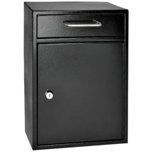 Sturdy black postal drop box