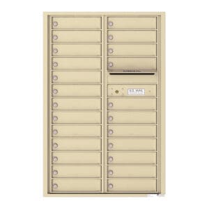 Secure postal delivery box with key locks