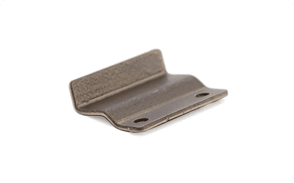 Industrial metal component with holes