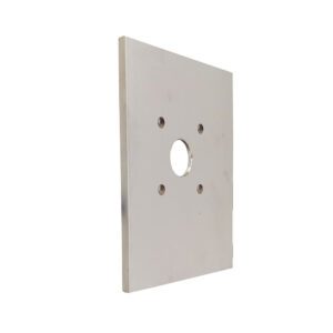 Metal wall plate with multiple holes.