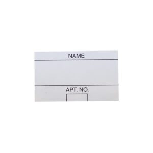 Name and apartment number label template.