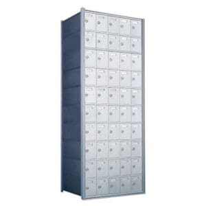 Metallic locker cabinet with multiple compartments