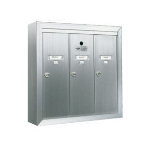 Wall-mounted mailboxes with nameplates