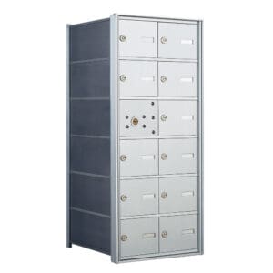 Secure silver locker unit with locks