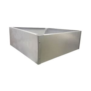 Metallic rectangular box with screws