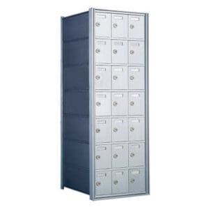 Metallic mailbox locker with multiple compartments