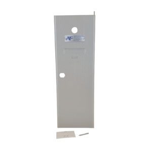 Gray rectangular panel with small components.