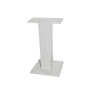 Metal pedestal stand with flat base