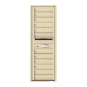 Beige multi-unit mailbox system