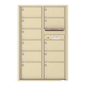 Clustered mailboxes with parcel lockers