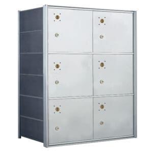 Industrial-style metal cabinet with locks