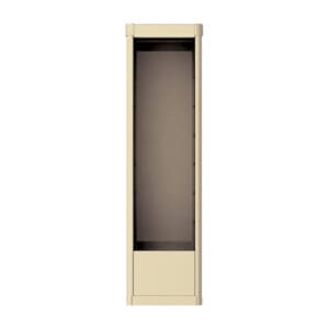 Tall beige showcase cabinet
