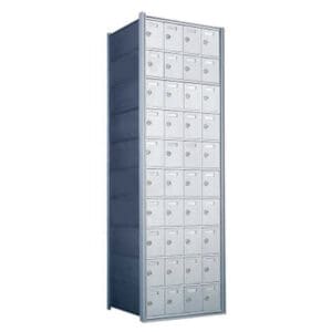 Storage lockers with secure doors