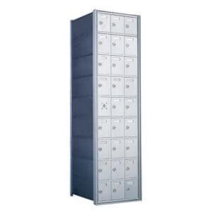 Tall storage locker with secure doors