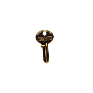 Gold key with "Hudson" text engraved.