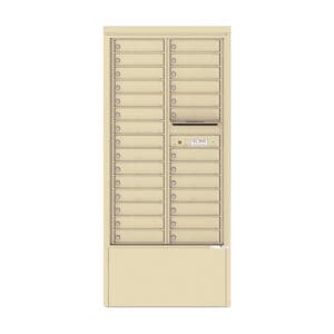 Beige USPS mail delivery unit