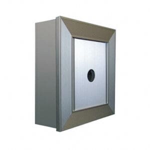 Silver box with central hole