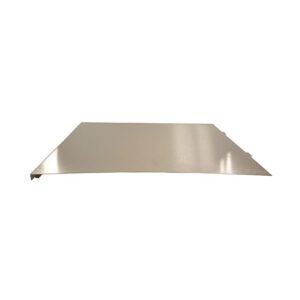 Metal sheet with reflective surface.