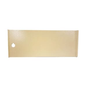 Beige metal plate with hole