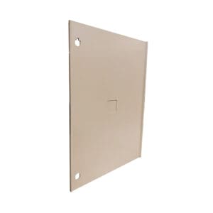 Metal panel with mounting holes