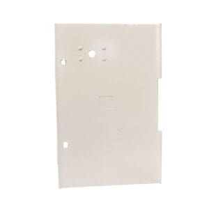 White metal panel with holes
