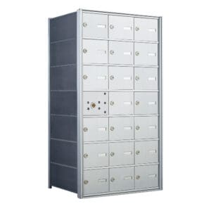 Industrial storage unit with lockable doors