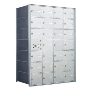 Metal locker with multiple compartments