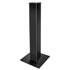 Metal pedestal with square base