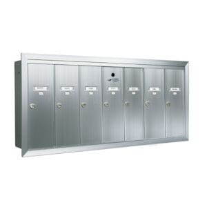 Wall-mounted metal mailboxes