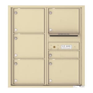 Clustered mailbox with multiple compartments.