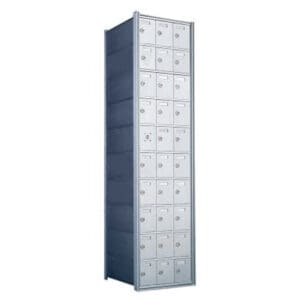 Vertical steel locker with keyholes