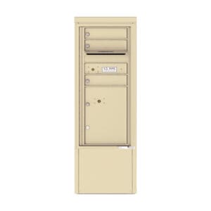 Vertical mailbox with lockable doors