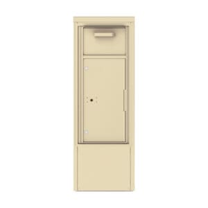Tall metal parcel locker unit