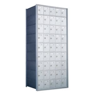 Tall locker cabinet with individual doors