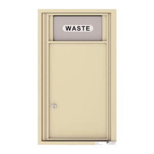 Wall-mounted waste disposal unit.